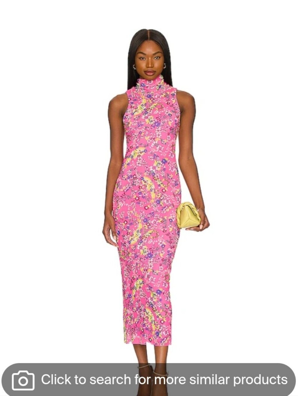 NEW Revolve AFRM Poste Midi Sheath Dress In Pink Paisley